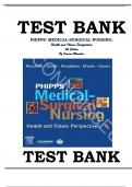 Test Bank For Phipps' Medical-Surgical Nursing: Health and Illness Perspectives ,8th Editions By Frances Donovan Monahan ISBN 9780323031974 Chapter 1-66 Complete Guide.