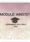 100%  CORRECT AIN3701 ASSIGNMENT 2 SOLUTION 2024  