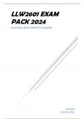 LLW2601 EXAM PACK 2024