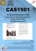 CAS1501 Assignment 6 (COMPLETE ANSWERS) Semester 1 2024 (865417)- DUE 28 May 2024