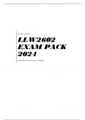 LLW2602 EXAM PACK 2024