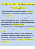 ACLS PreTest, ACLS PreTest Pharmacology and Practical Application Questions and Answers (2024 / 2025) (Verified Answers)