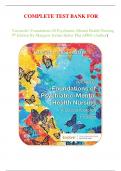 COMPLETE TEST BANK FOR       Varcarolis' Foundations Of Psychiatric-Mental Health Nursing 9th Edition By Margaret Jordan Halter Phd APRN (Author) 