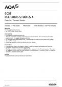 8062-2A-QP-ReligiousStudies-G with 100% Correct Answers