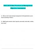 WGU D073 Best Practices in Management  Objective Assessment Questions and Answers 2024 / 2025 | 100% Verified Answers