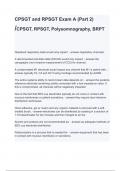 CPSGT and RPSGT Exam A (Part 2) _CPSGT, RPSGT, Polysomnography, BRPT