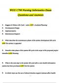 WGU C790 Nursing Informatics Exam  Questions and Answers 2024 / 2025 | 100% Verified Answers