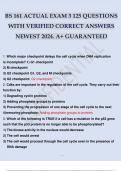 BS 161 ACTUAL EXAM 3 125 QUESTIONS WITH VERIFIED CORRECT ANSWERS NEWEST 2024. A+ GUARANTEED.