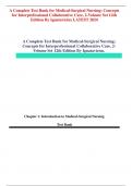 A Complete Test Bank for Medical-Surgical Nursing; Concepts for Interprofessional Collaborative Care, 2-Volume Set 12th Edition By Ignatavicius LATEST 2024