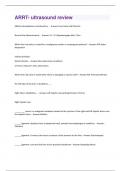 ARRT- ultrasound review Questions & Answers Already Graded A+