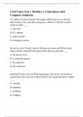 Civil Const Test 1 Modules 1-3 Questions with Complete Solutions