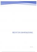 Samenvatting Recht en Samenleving 2023 - 2024