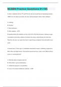 NCSBN Practice Questions 91-105