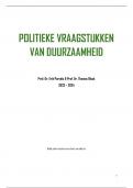 Samenvatting -  Politieke vraagstukken van duurzaamheid (K001013A)