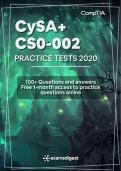 CompTIA CySA + CS0-002 PRACTICE TEST (100 Questions and Answers)