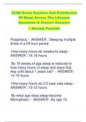 CCSH Exam Duration And Distribution  Of Sleep Across The Lifespan Questions & Correct Answers  < Already Passed>