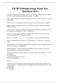 NR 283 Pathophysiology Exam Test Questions 2024