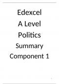 A LEVEL EDEXCEL POLITICS PAPER 1 UK POLITICS AND CORE POLITICAL IDEAS