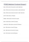 FPGEE Medichem Functional Groups 2 Questions and answers latest update 