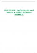 Combined FNCE 370 QUIZES 1-7 EXAM COMPLETE GUIDES 100% VERIFIED by EXPERT FOR ATHABASCA UNIVERSITY.