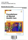 Test Bank for Foundations of Mental Health Care, 6th Edition (Morrison-Valfre, 2017) Chapter 1-33 | All Chapters