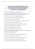 INDIANA COSMETOLOGY PSI QUESTIONS WITH CORRECT DETAILED ANSWERS.