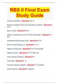 RBS II Final Exam Study Guide