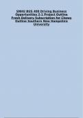 SNHU BUS 400 |Driving Business Opportunities |2-1 Project Outline Fresh Delivery Subscription for Chewy Outline Southern New Hampshire University