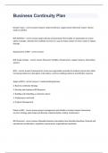 Business Continuity Plan Final Exam Questions And Answers.