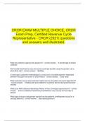   CRCR EXAM MULTIPLE CHOICE, CRCR Exam Prep, Certified Revenue Cycle Representative - CRCR (2021) questions and answers well illustrated.