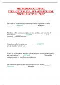 MICROBIOLOGY FINAL STRAIGHTERLINE, STRAIGHTERLINE MICRO 250 FINAL PREP