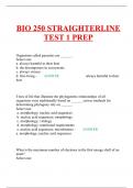 BIO 250 STRAIGHTERLINE TEST 1 PREP