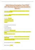 UGA History Exemption Test POST 1877 Revised Questions and Answers / Sure A +