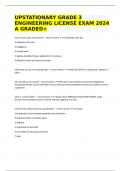 UPSTATIONARY GRADE 3 ENGINEERING LICENSE EXAM 2024 A GRADED+