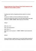 Elevator Mechanic Exam Review Exam Study Questions with  COMPLETE SOLUTIONS (LATEST) A Latching relay: Used for call registration,direction selection or as selector  relays Two types are: Set/Rest are electrical and Mechanical Latching relays  Need to kno