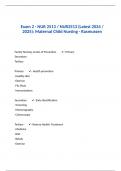 EXAM 2 - NUR 2513 / NUR2513 (LATEST 2024 / 2025): MATERNAL CHILD NURSING - RASMUSSEN