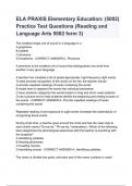 ELA PRAXIS Elementary Education_ (5002) Practice Test Questions (Reading and