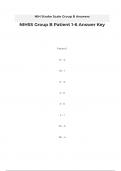 NIH Stroke Scale Group B Answers NIHSS Group B Patient 1-6 Answer Key