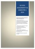 ISC3701 ASSESSMENT 02 DUE SEMESTER 1 2024. 100% trustworthy and reliable answers...This document contains question and answers for question 1-8.  1. In your own words, use literature/studies to describe the concept of ‘pedagogical content knowledge (PCK)’