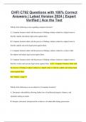 CHFI C702 Questions with 100% Correct Answers | Latest Version 2024 | Expert Verified | Ace the Test