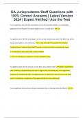 GA Jurisprudence Stuff Questions with 100% Correct Answers | Latest Version 2024 | Expert Verified | Ace the Test