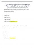 LP Gas Master Qualifier: Gas Installation & Service Questions with 100% Correct Answers | Latest Version 2024 | Expert Verified | Ace the Test