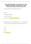 LP Gas Master Qualifier: Transportation of LP Gas Questions with 100% Correct Answers | Latest Version 2024 | Expert Verified | Ace the Test