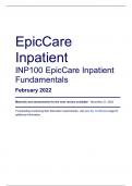 EpicCare Inpatient INP100 EpicCare Inpatient Fundamentals February 2022 Materials and assessments for the next version available: November 21, 2022