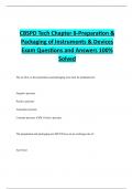 CBSPD Tech Chapter 8-Preparation & Packaging of Instruments & Devices Exam Questions and Answers 100%  Solved