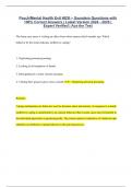 Psych/Mental Health Exit HESI – Saunders Questions with 100% Correct Answers | Latest Version 2024 - 2025 | Expert Verified | Ace the Test