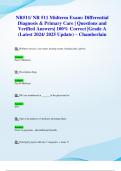 NR511/ NR 511 Midterm Exam: Differential Diagnosis & Primary Care | Questions and Verified Answers| 100% Correct |Grade A (Latest 2024/ 2025 Update) – Chamberlain