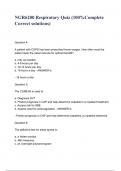 NGR6200 Respiratory Quiz (100%Complete Correct solutions