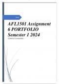 AFL1501 Assignment 6 PORTFOLIO Semester 1 2024