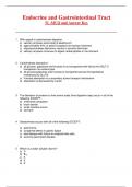 Endocrine and Gastrointestinal Tract_ Contains 51 -MCQ and Answer Key.